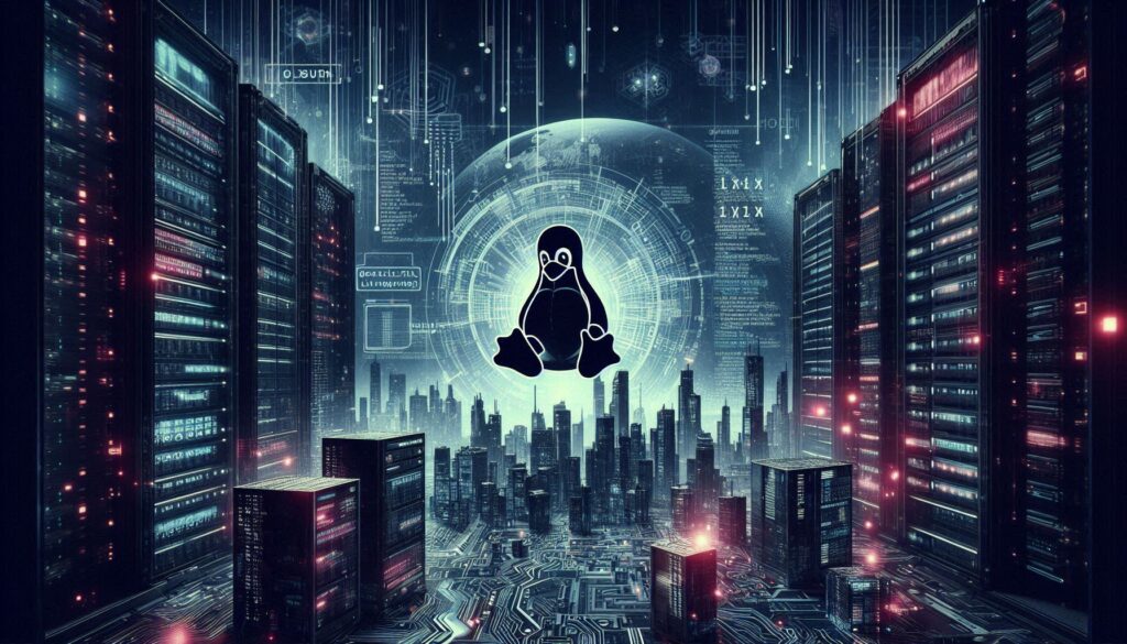 Imagen creada por IA del pinguino TUX de Linux como referencia